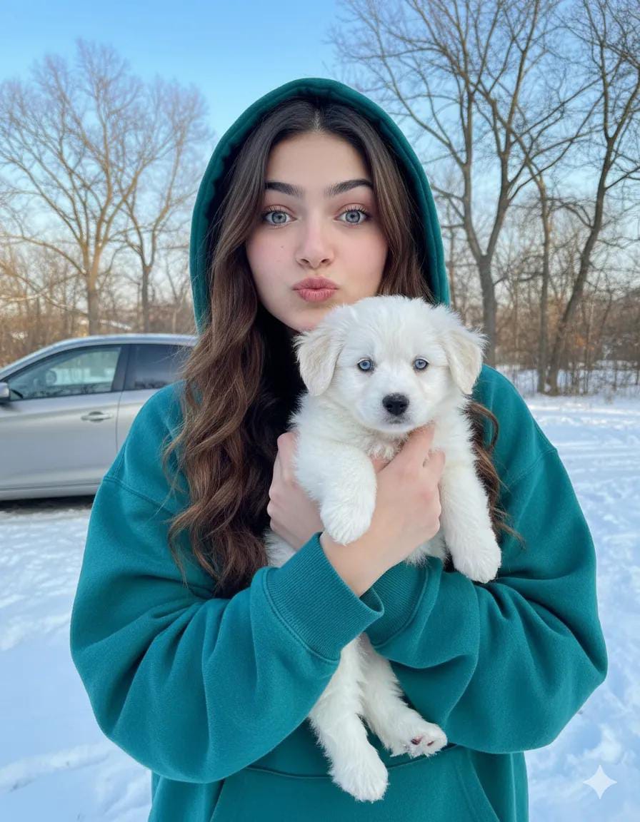 Young girl with long