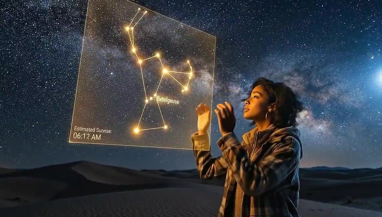 AR Star Map in a Desert Under the Milky Way