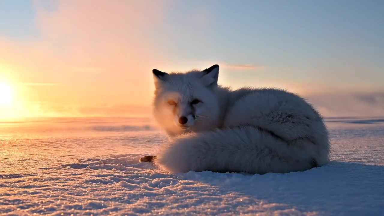 Arctic Serenity: A Fox's Winter Retreat