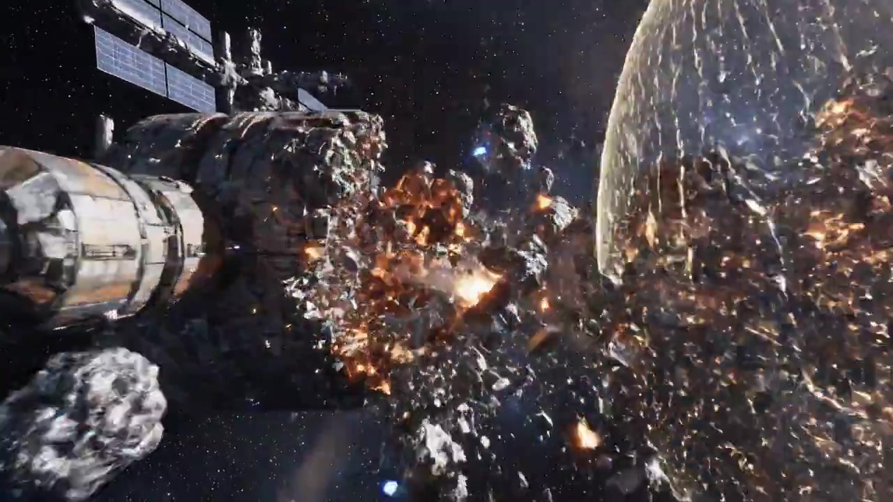 Asteroid Drones Attack: A Space Station's Last Stand