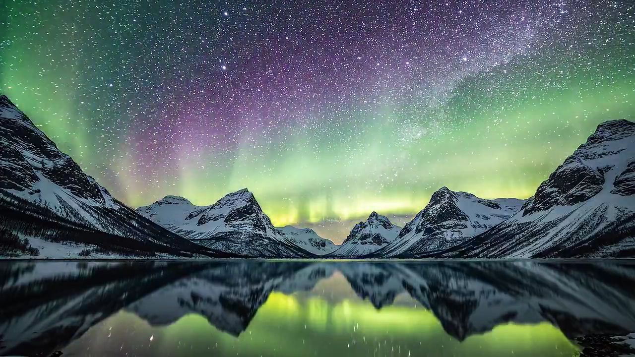 Aurora Dreams: Nature's Light Show Over Serene Fjords