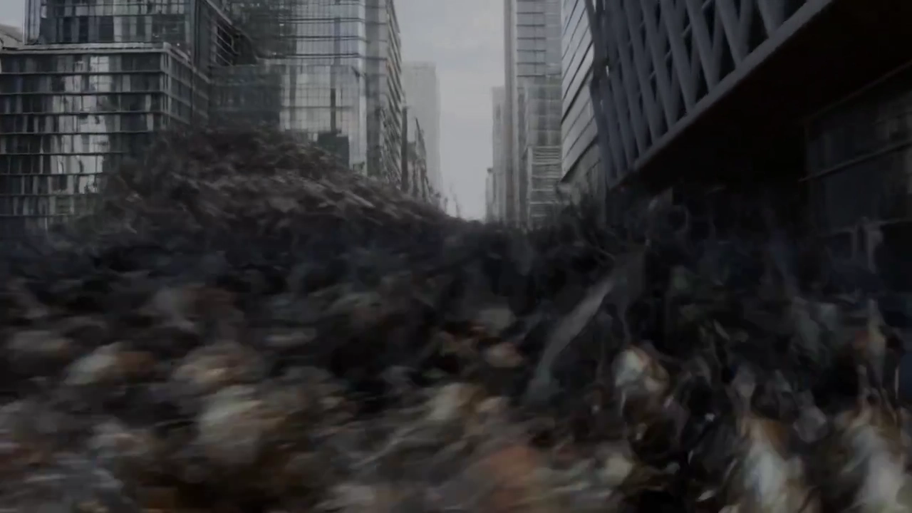 Biomechanical Swarm: A Futuristic City Under Siege
