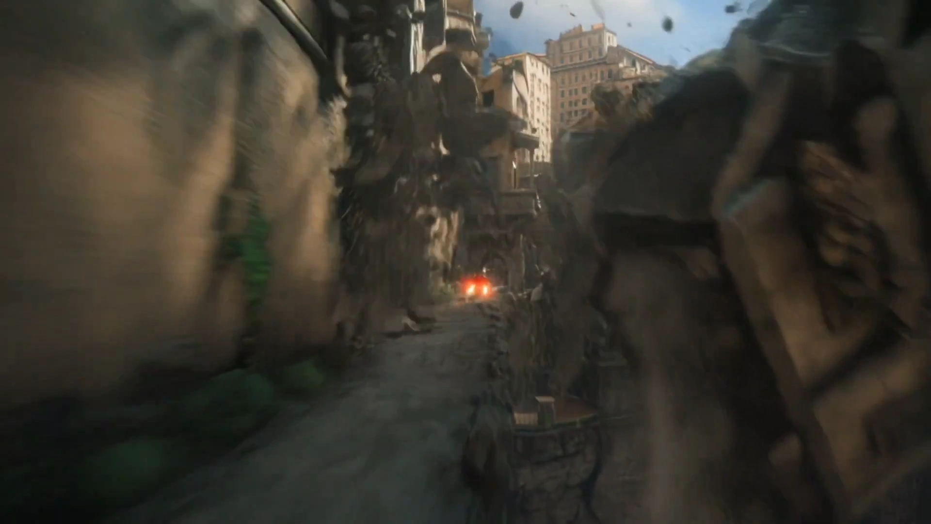 Chasing Shadows: A Speeder's Dance in the Cliffside City