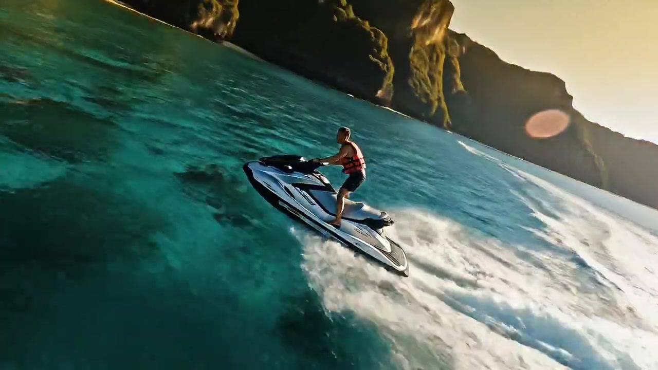 Chasing Waves: A Jet Ski's Tropical Adventure
