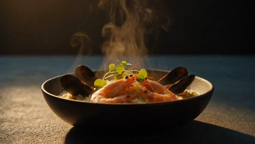Cinematic Seafood Risotto: A Visual Feast