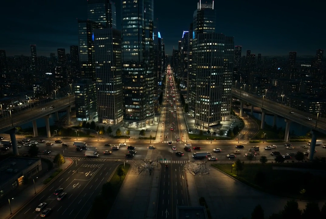 City Shattered: Earthquake Tears Through Streets in Stunning Aerial View