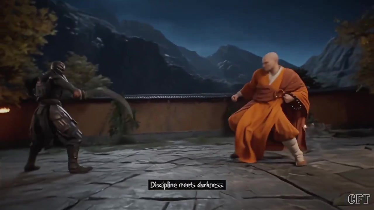 Clash of Light and Shadow: A Monk's Battle for Balance