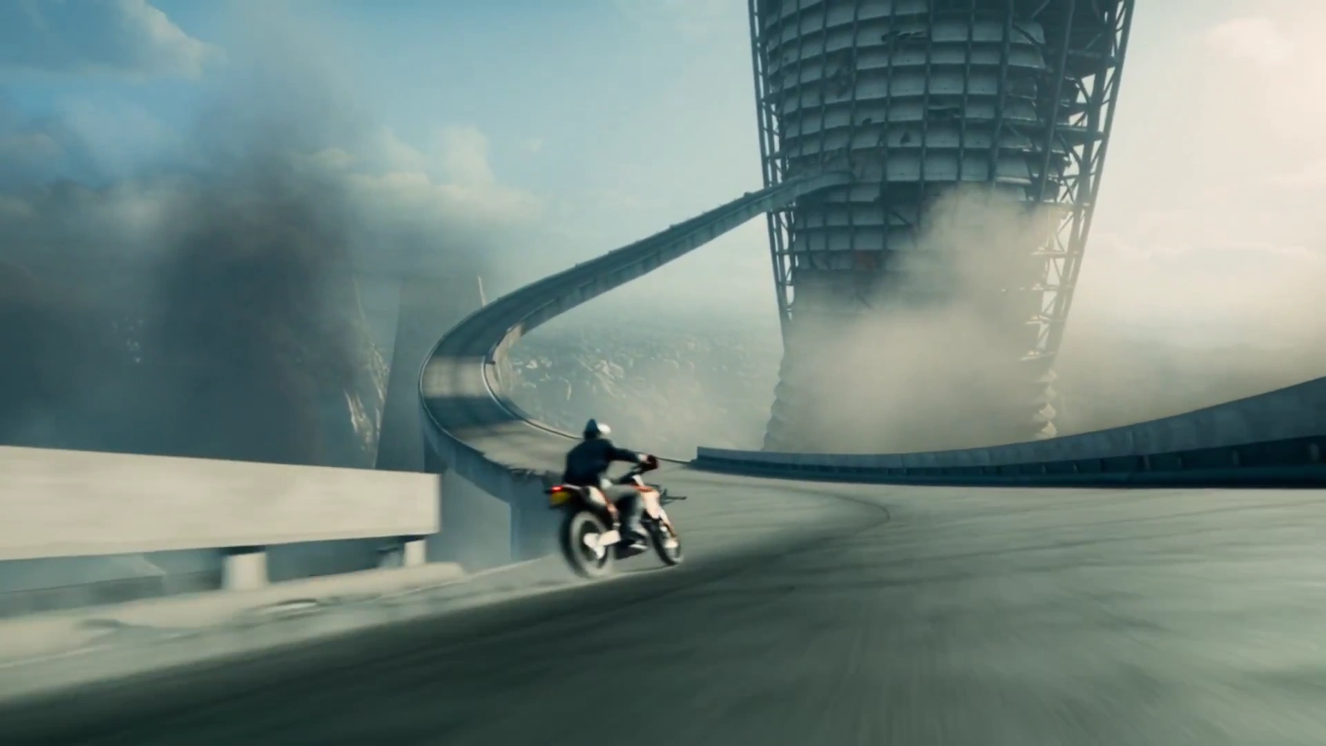 Concrete Chaos: A Rider's Thrilling Escape