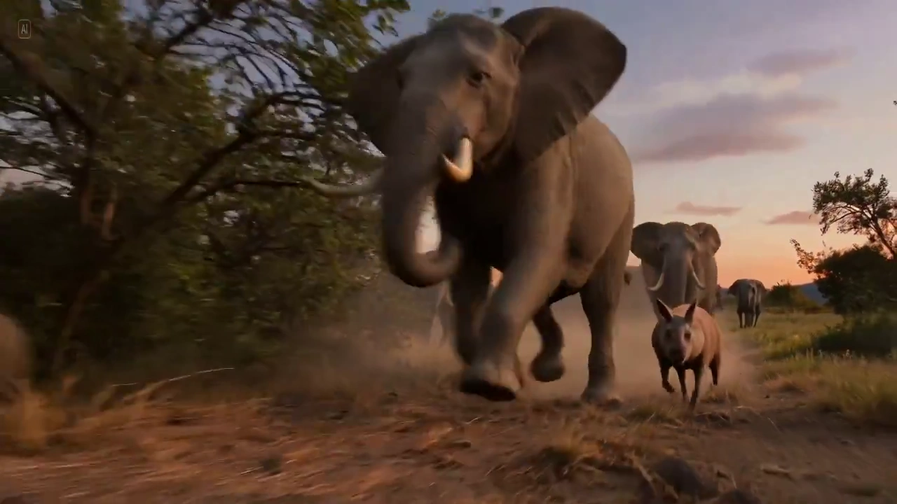 Elephants vs. Wildfire: A Race for Survival