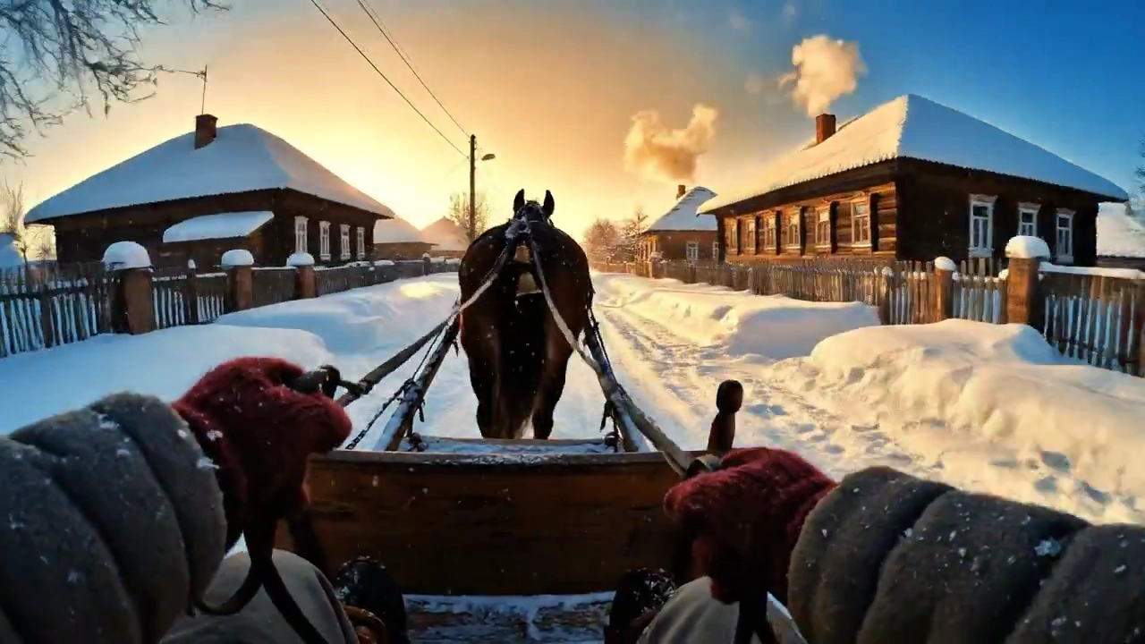 Enchanting Sleigh Ride Through a Romanian Winter Wonderland