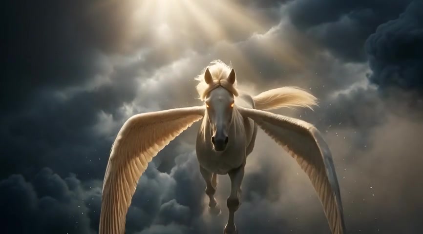 Epic Flight of the Mythical Horse