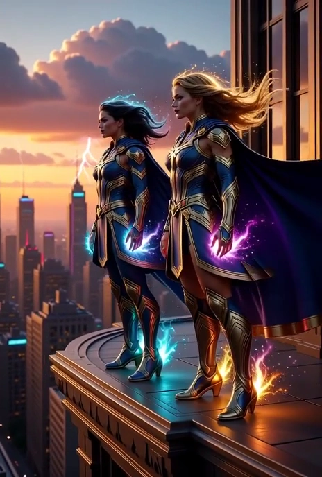 Epic Twilight Showdown: Marvel-Inspired Heroes