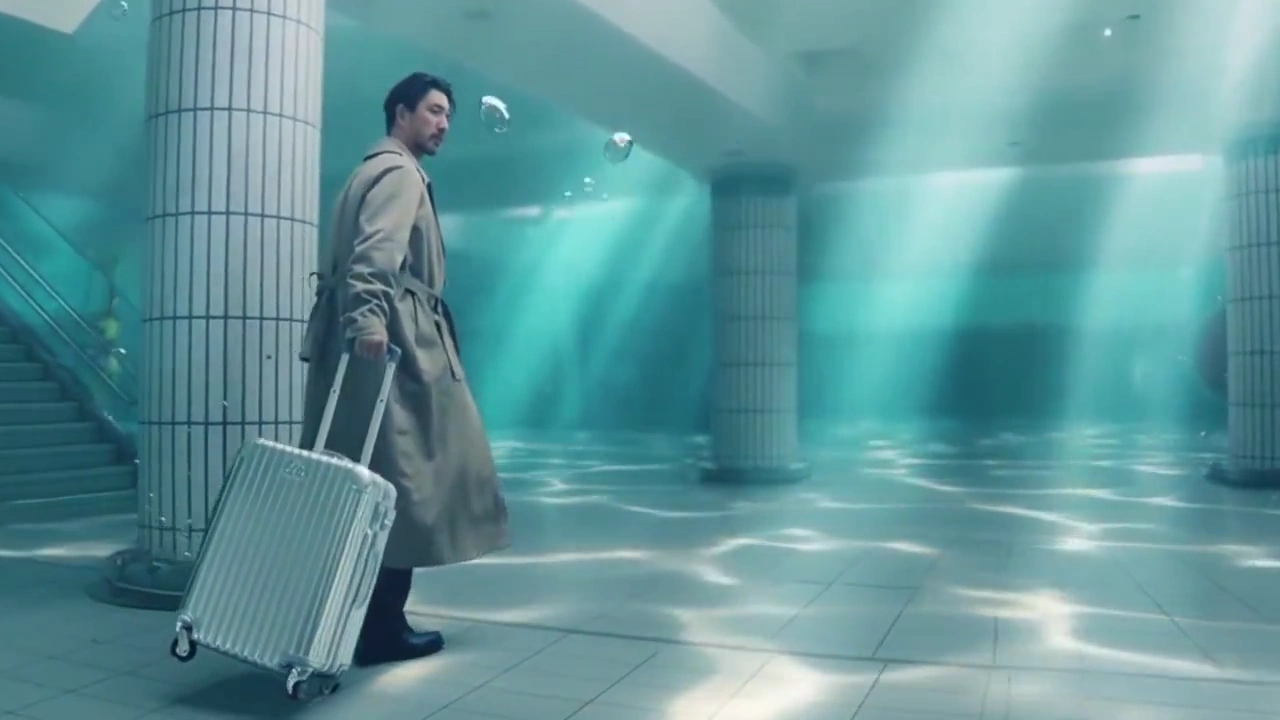 Ethereal Underwater Metro: A Traveler's Journey