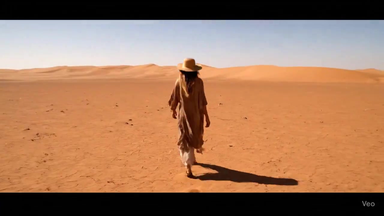 Footprints of Solitude: A Model's Journey Through the Desert