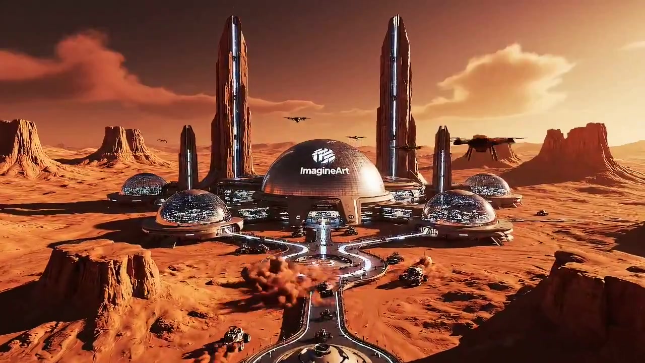 Futuristic Oasis: ImagineArt HQ on Mars Unveiled