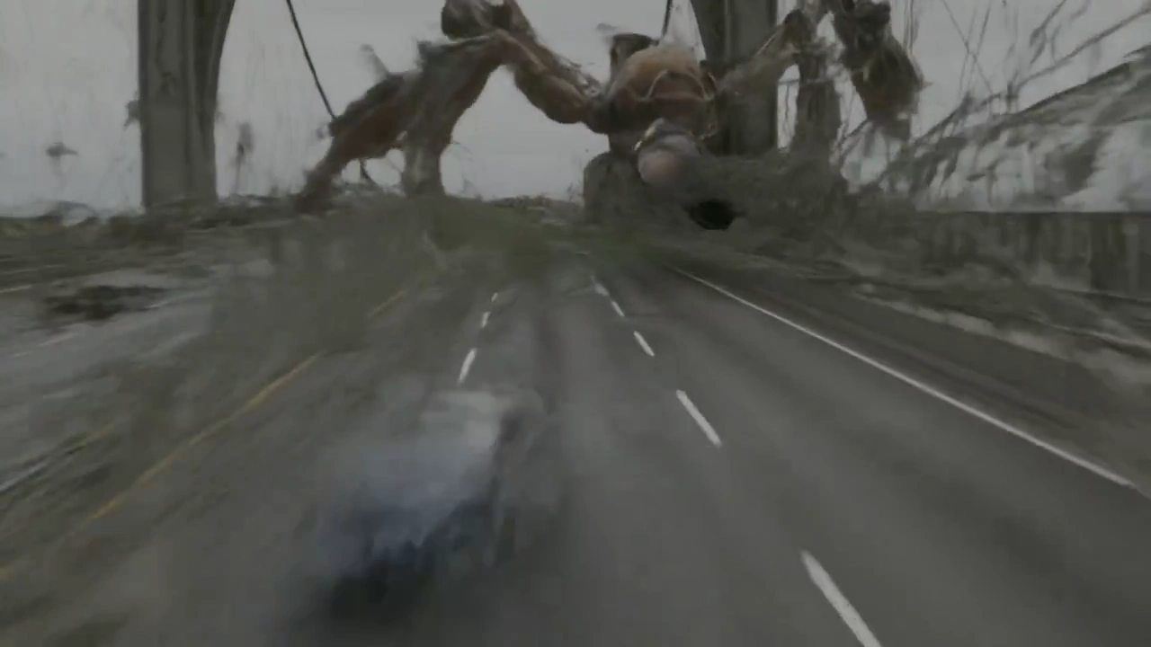 Giant Arachnid Terrorizes Suspension Bridge