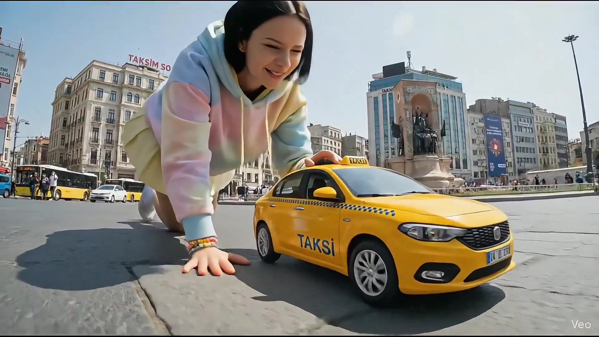 Giant Playful Taxi Adventure in Taksim Square