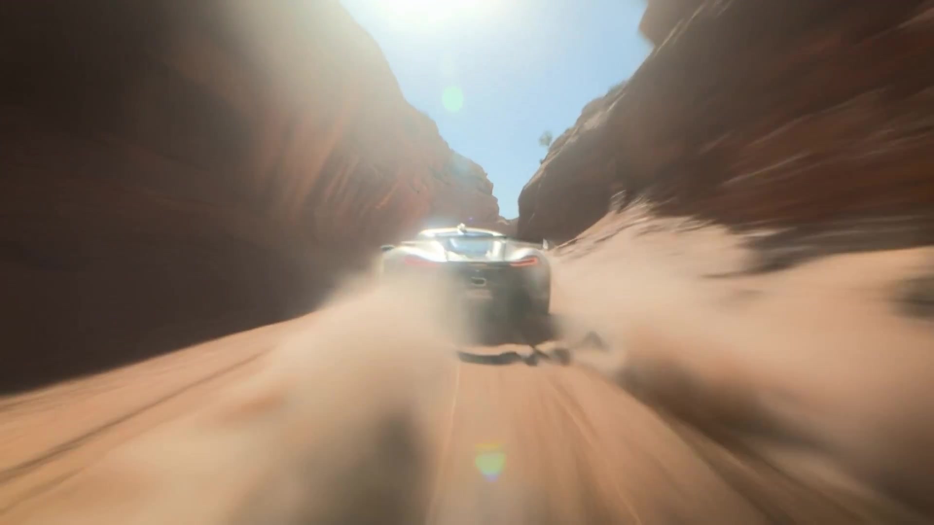 High-Speed Hypercar Chase in a Desert Canyon