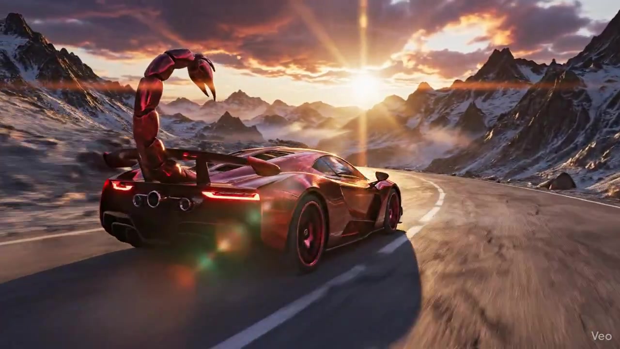 Hyper-Realistic Scorpion Car Chase