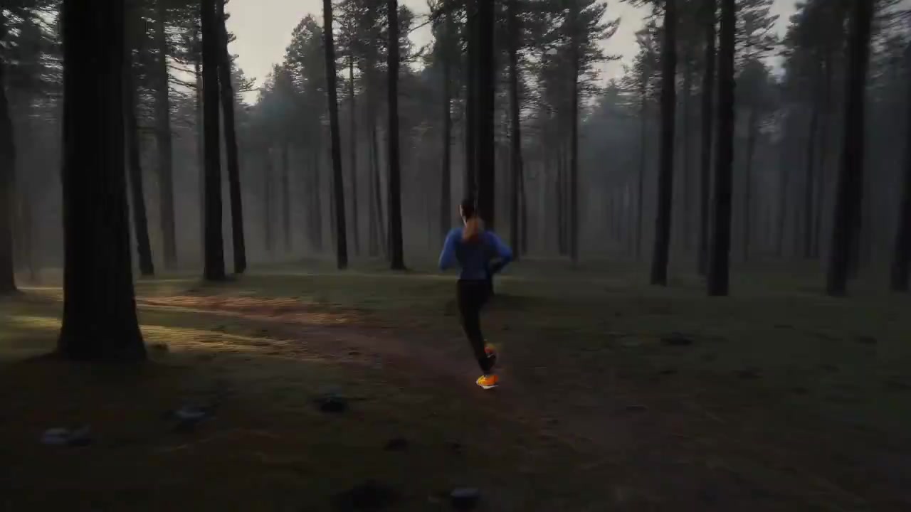 Jogging Through the Mist: A Serene Morning