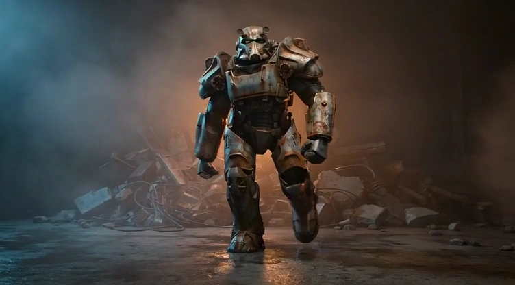 Mech Suit Battle in an Industrial Environment