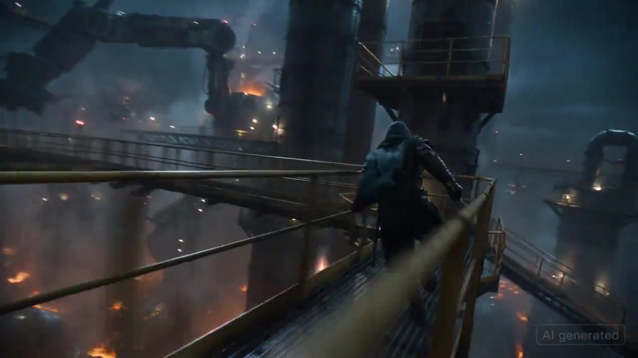 Mechanical Beast Showdown in a Thunderstorm