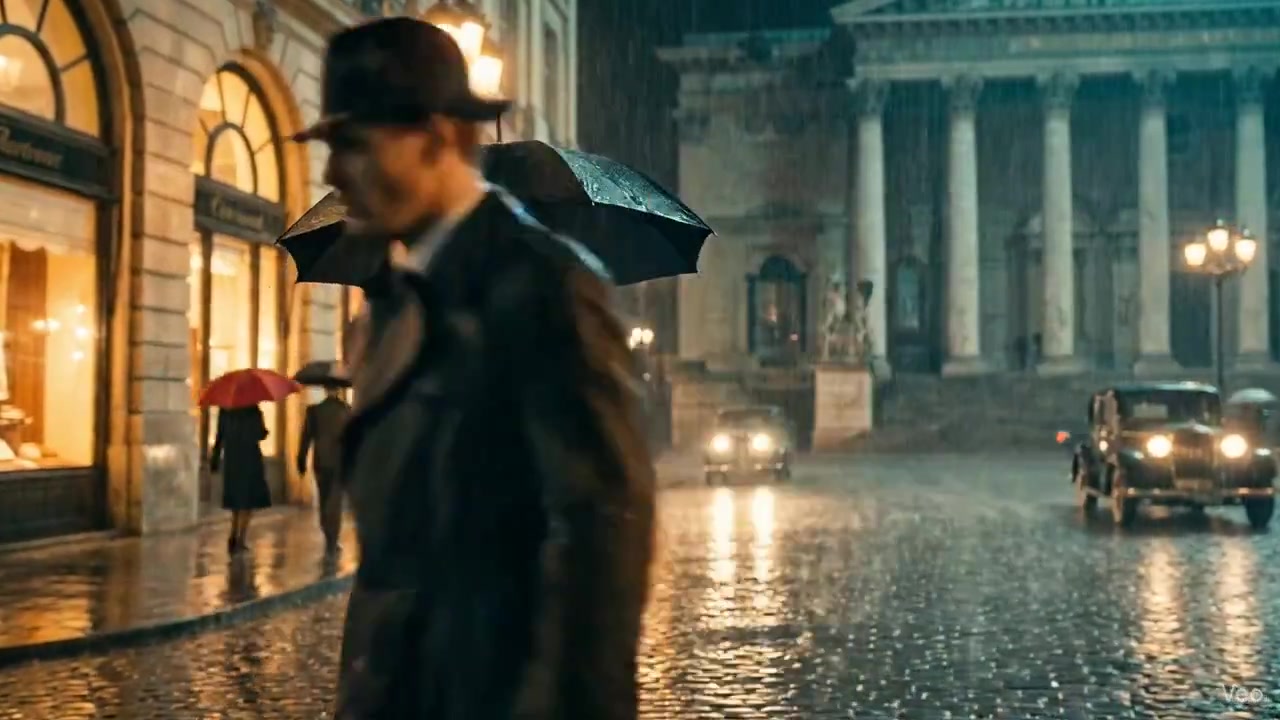 Mysterious Shadows in the Rain