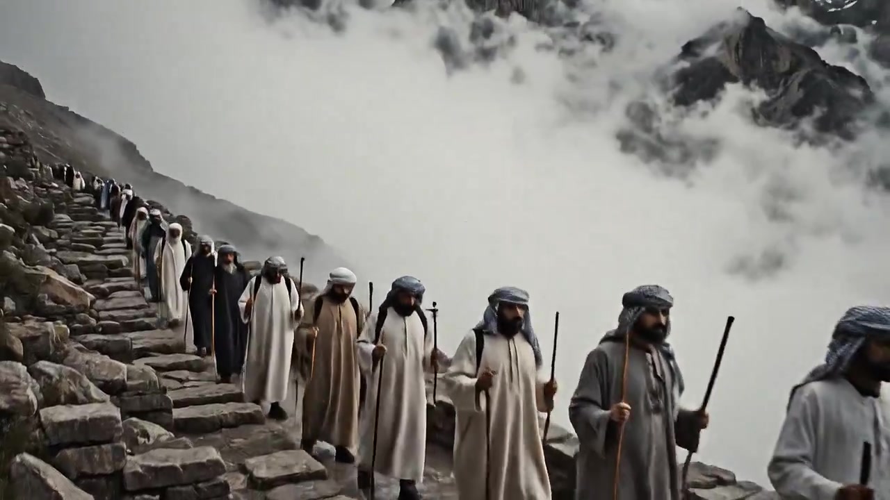 Mystical Pilgrimage: Journey Through Misty Peaks