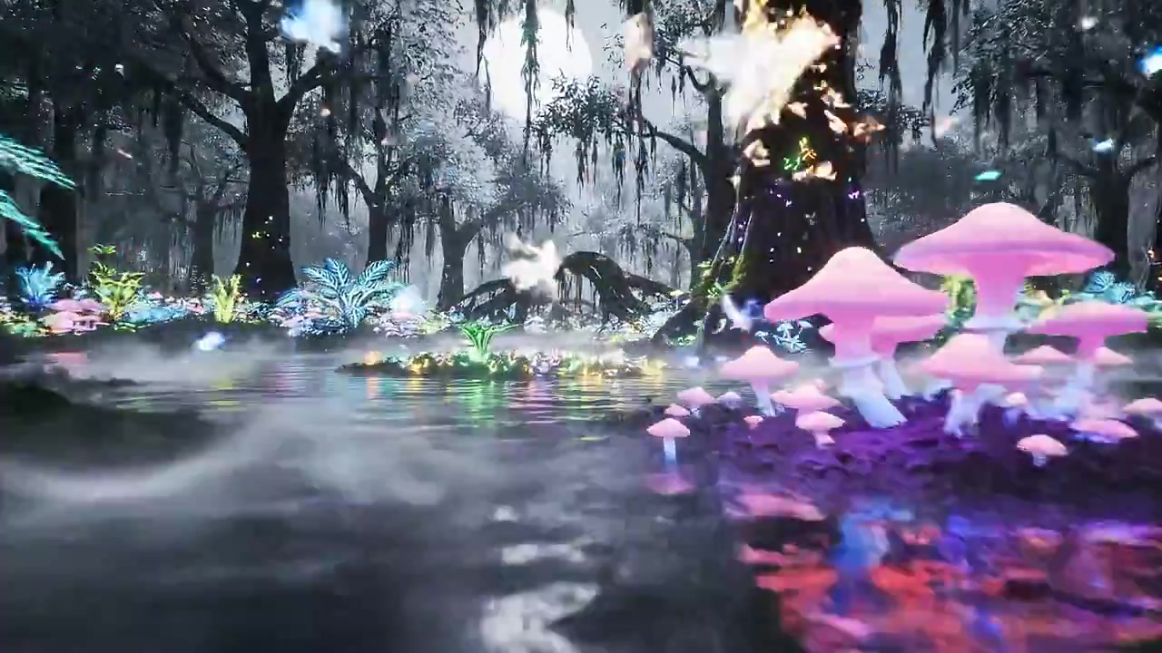 Mystical Swamp: A Neon Nature Journey