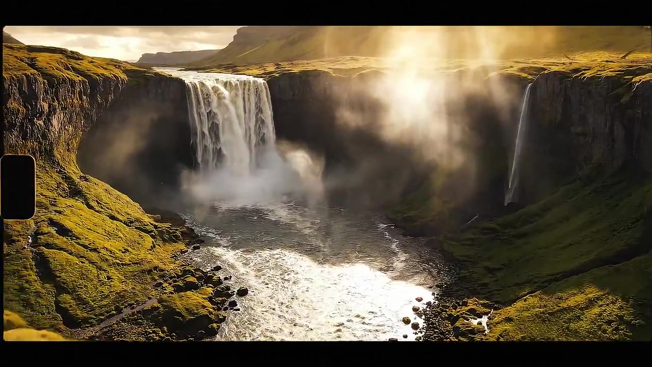 Nature's Majesty: Waterfalls in Cinematic Detail