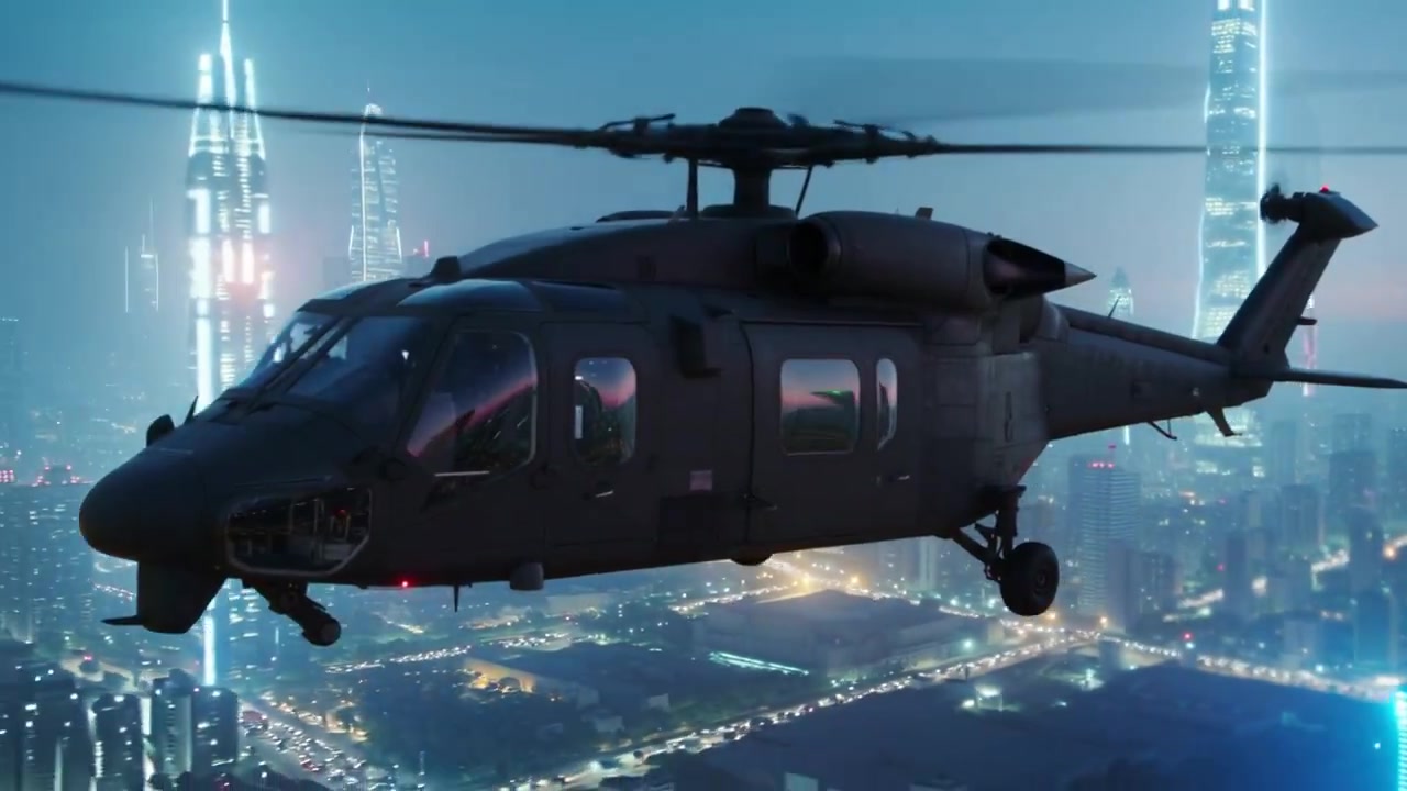 Neon Noir Flight Over a Futuristic Cityscape