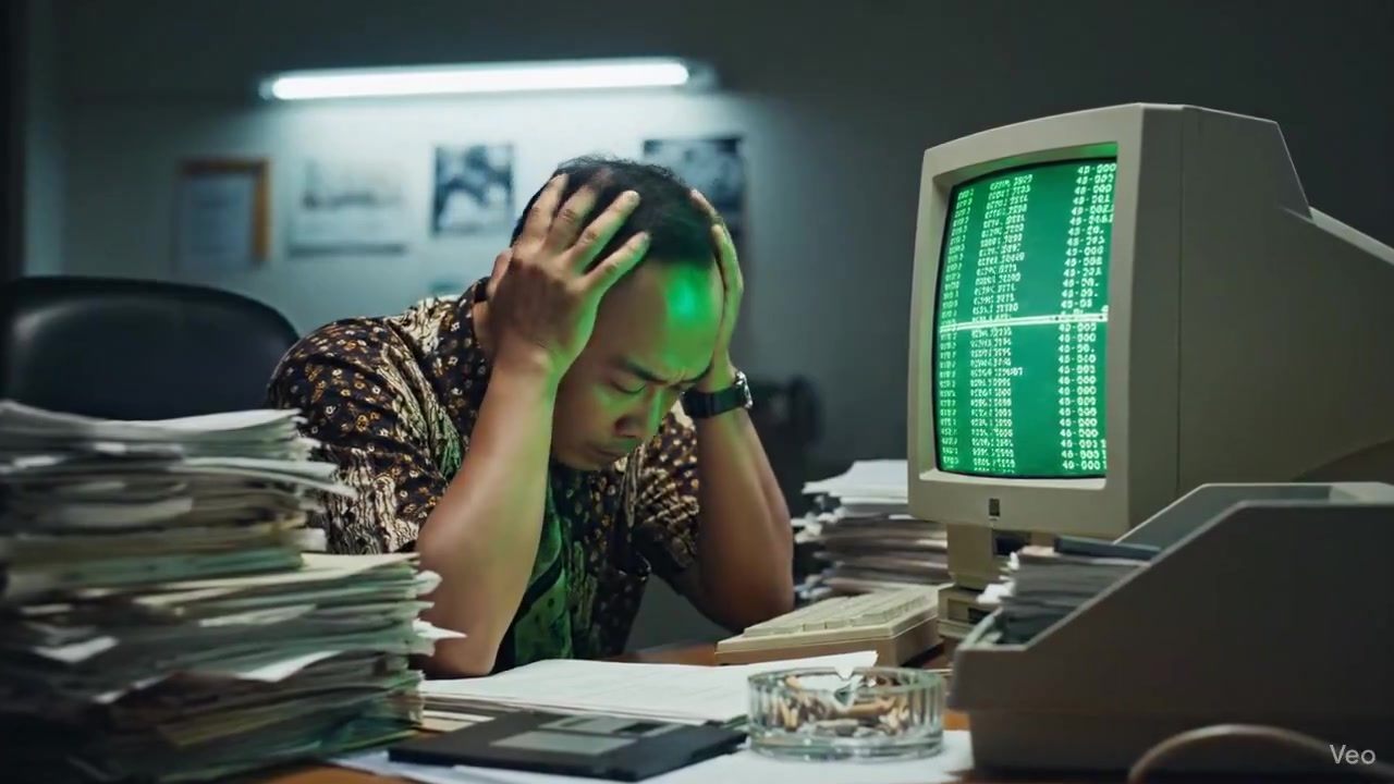 Nostalgia and Exhaustion: A Late-Night Office Scene