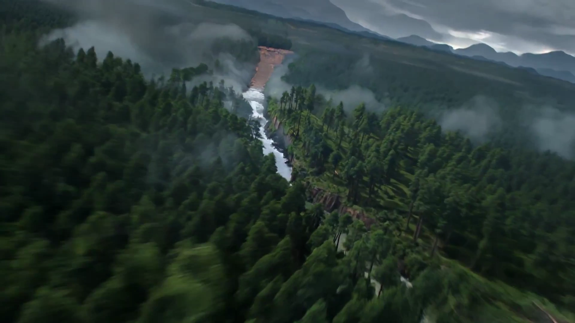 Raging Waters: Aerial Adventure Through the Rainforest Rapids