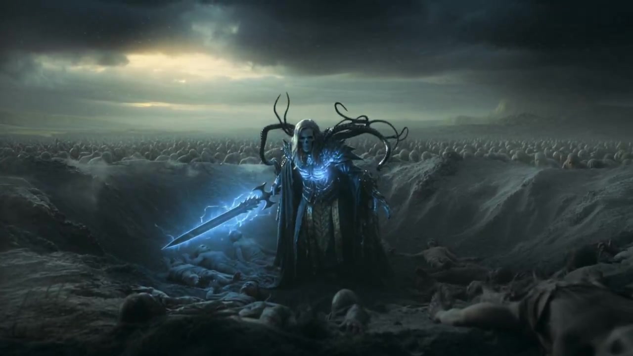 Rise of the Skeletal King: A Dark Fantasy Scene