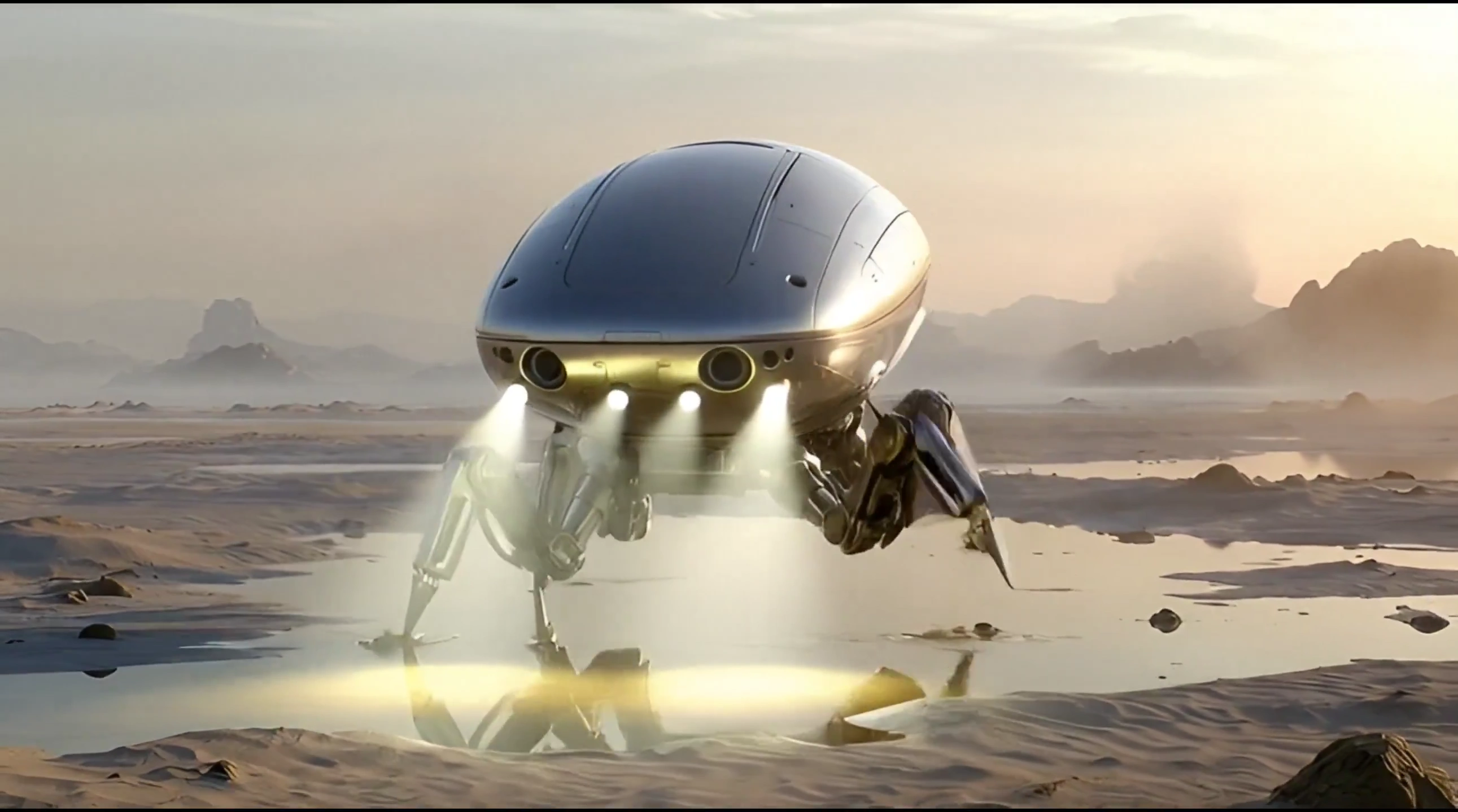 Robotic Sentinel in an Alien Dawn