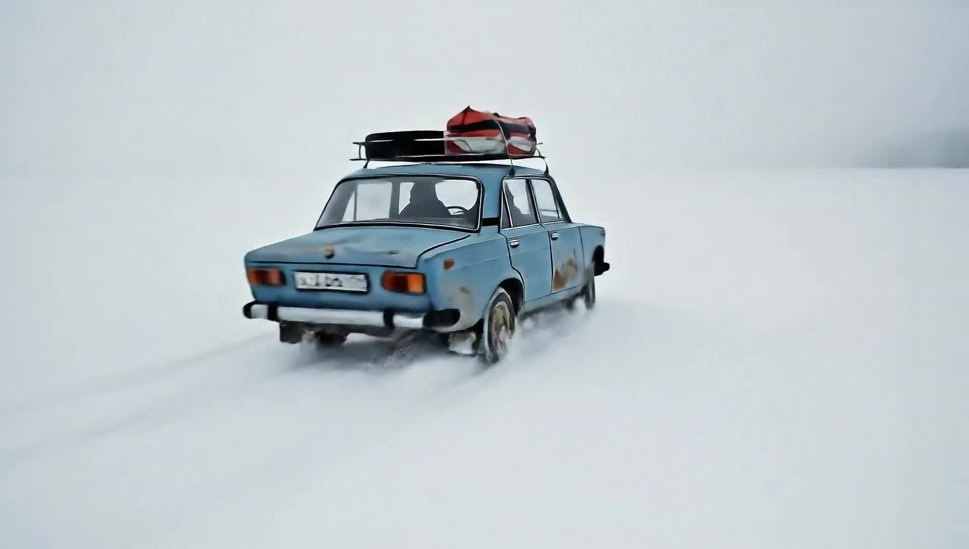 Rusty Dreams: A Vintage Sedan's Journey into the Unknown