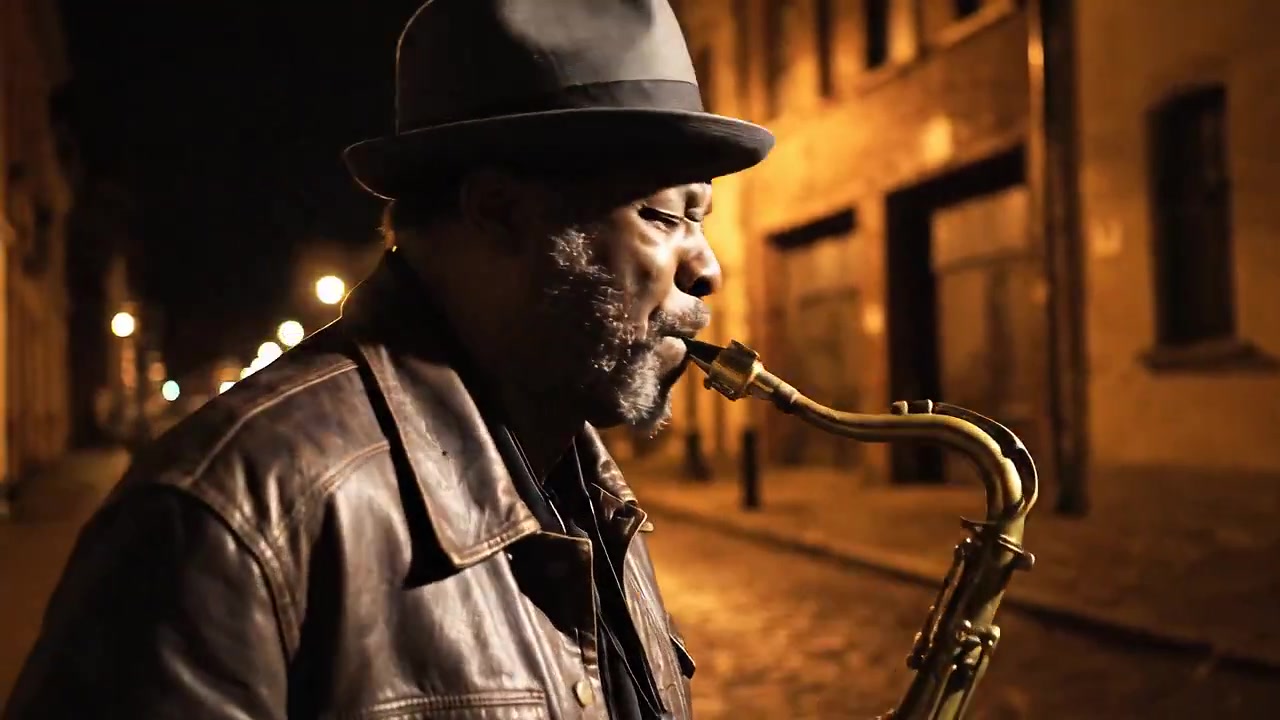 Sax Under the Streetlight: A Nighttime Serenade