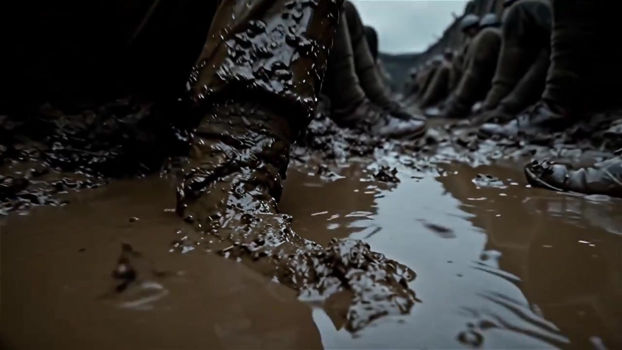 Silent Echoes of the Trench: A Raw Soldier's Moment