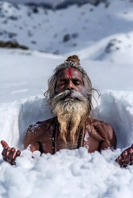 Silent Strength: The Yogi's Journey in the Himalayas