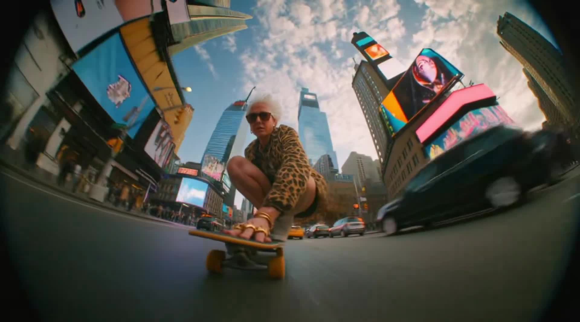 Skateboard Serenade: Grandma’s City Rhythm