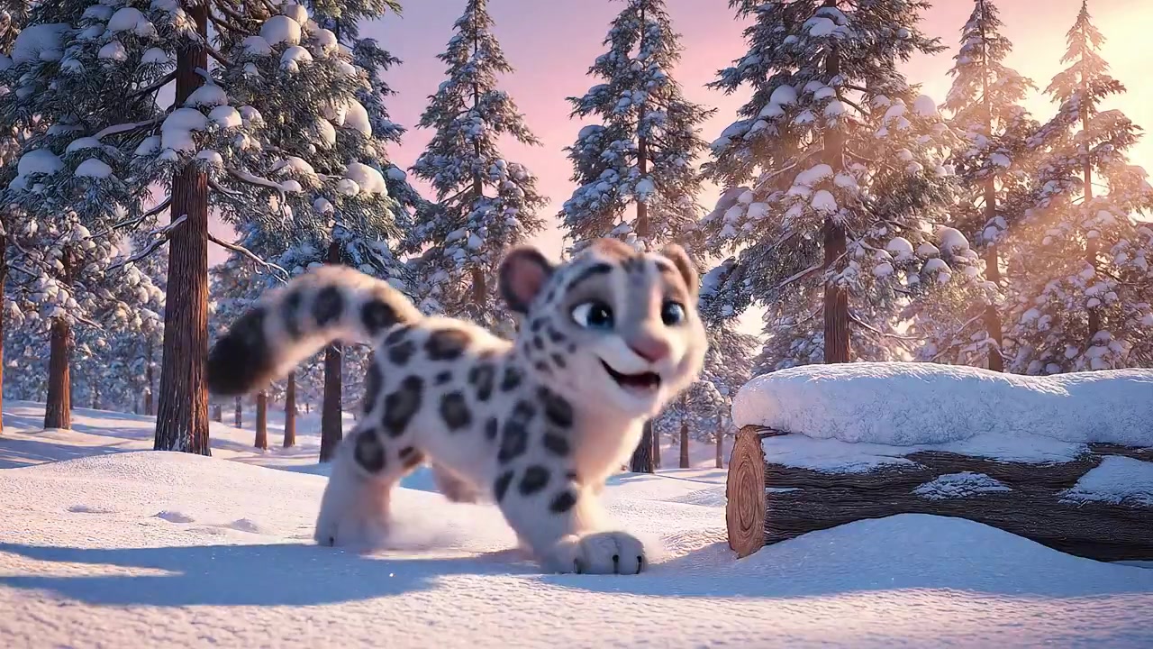 Snowy Whiskers: The Joyful Dance of a Snow Leopard Cub