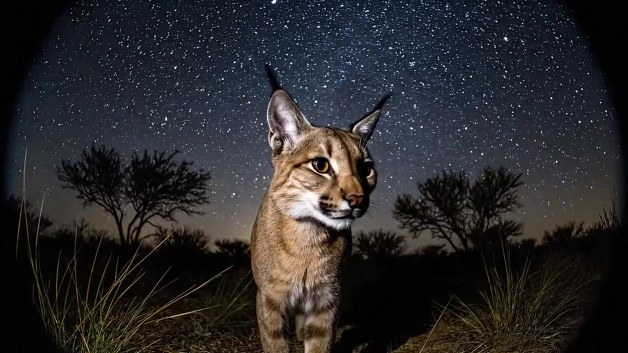 Starry Nights with a Caracal: Nature's Hidden Wonders
