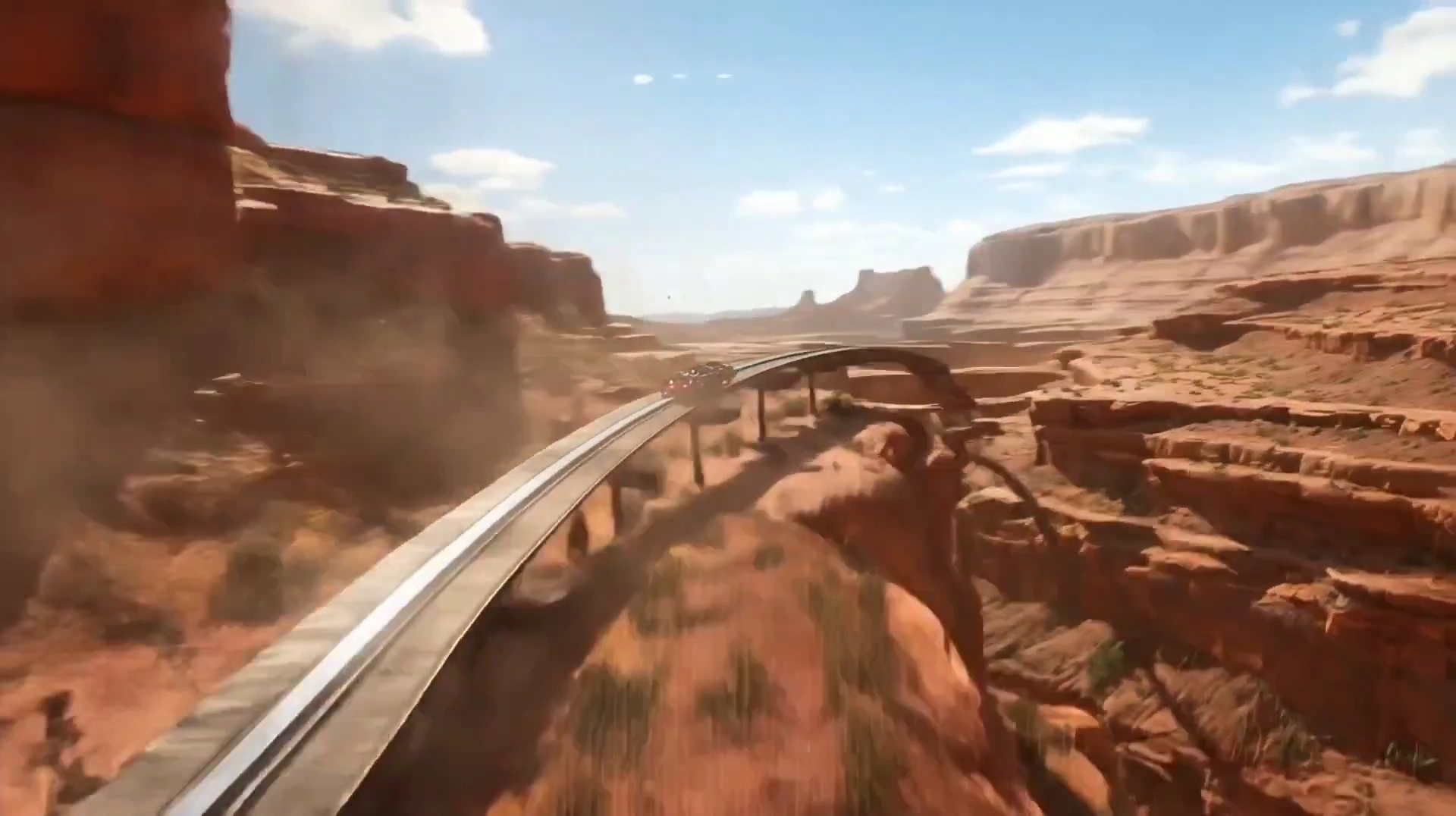 Thrilling Ride Through a Canyon: The Sled's Descent