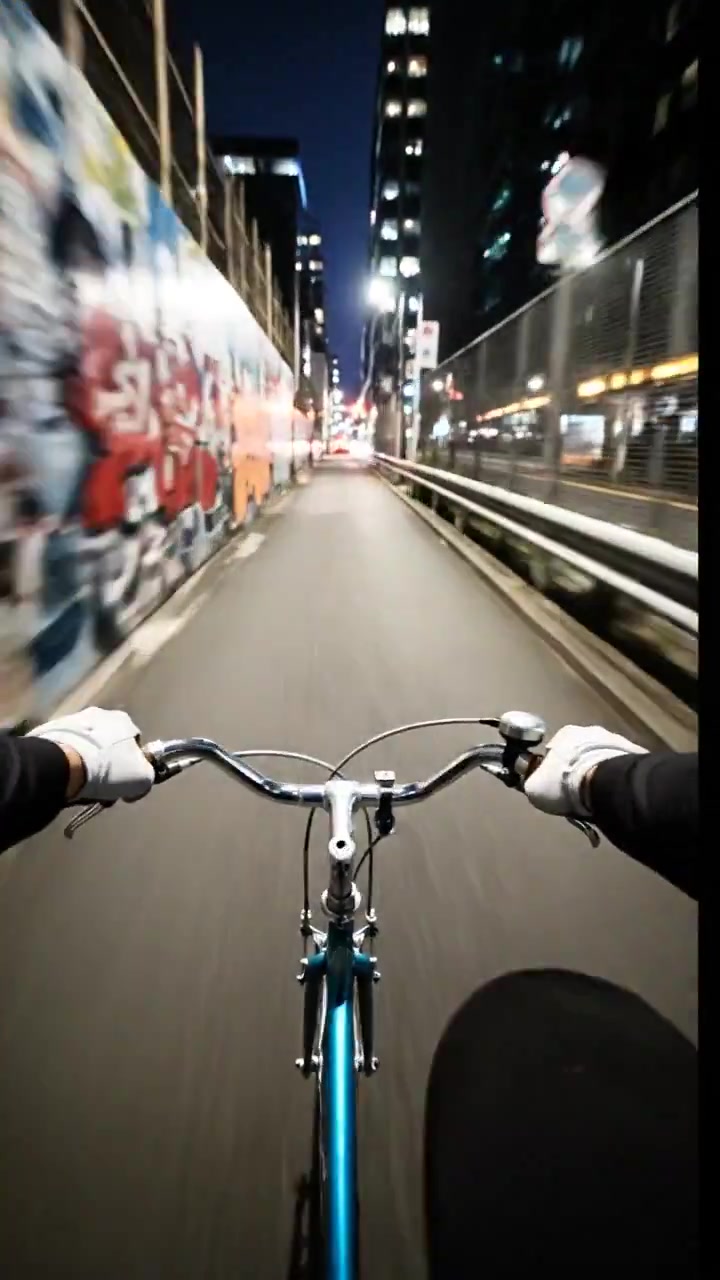Tokyo Alleyway Rush: A Cyclist's POV Adventure