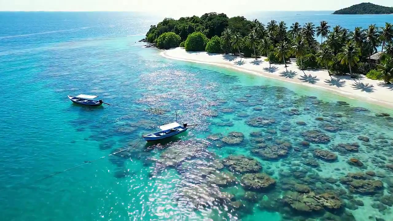 Tropical Paradise Revealed: Aerial Wonders of VEO 3.1