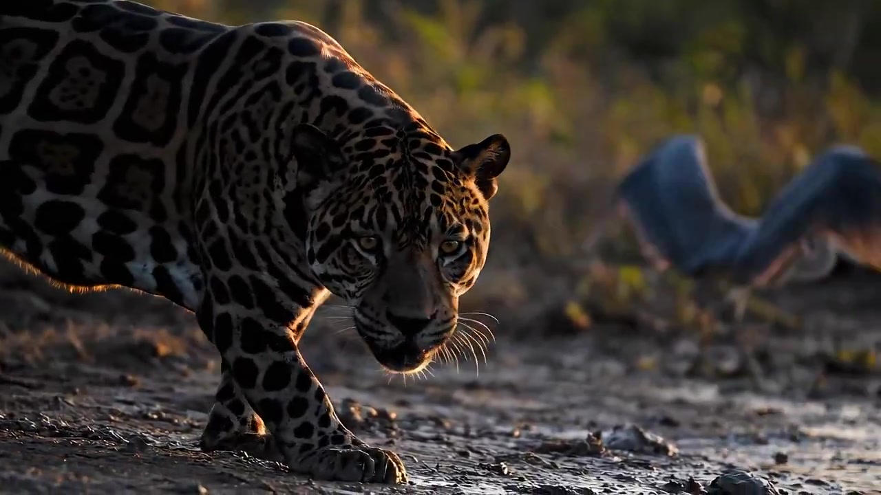 Twilight Secrets: The Melanistic Jaguar's Journey