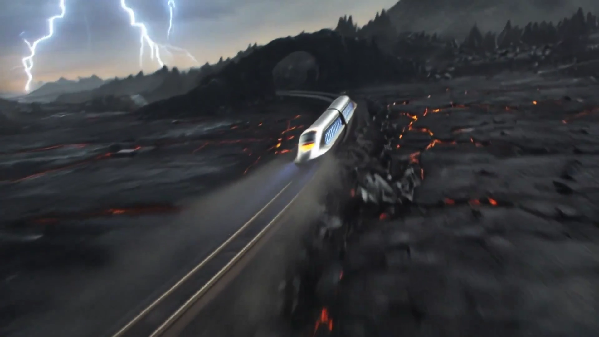 Unleashing AI: An Epic Train Ride Through a Volcanic Inferno