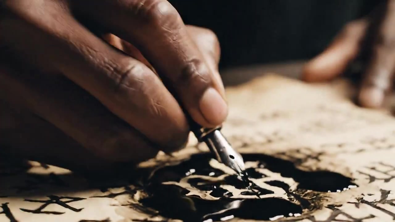 Unraveling Symbols: A Surreal Ink Journey