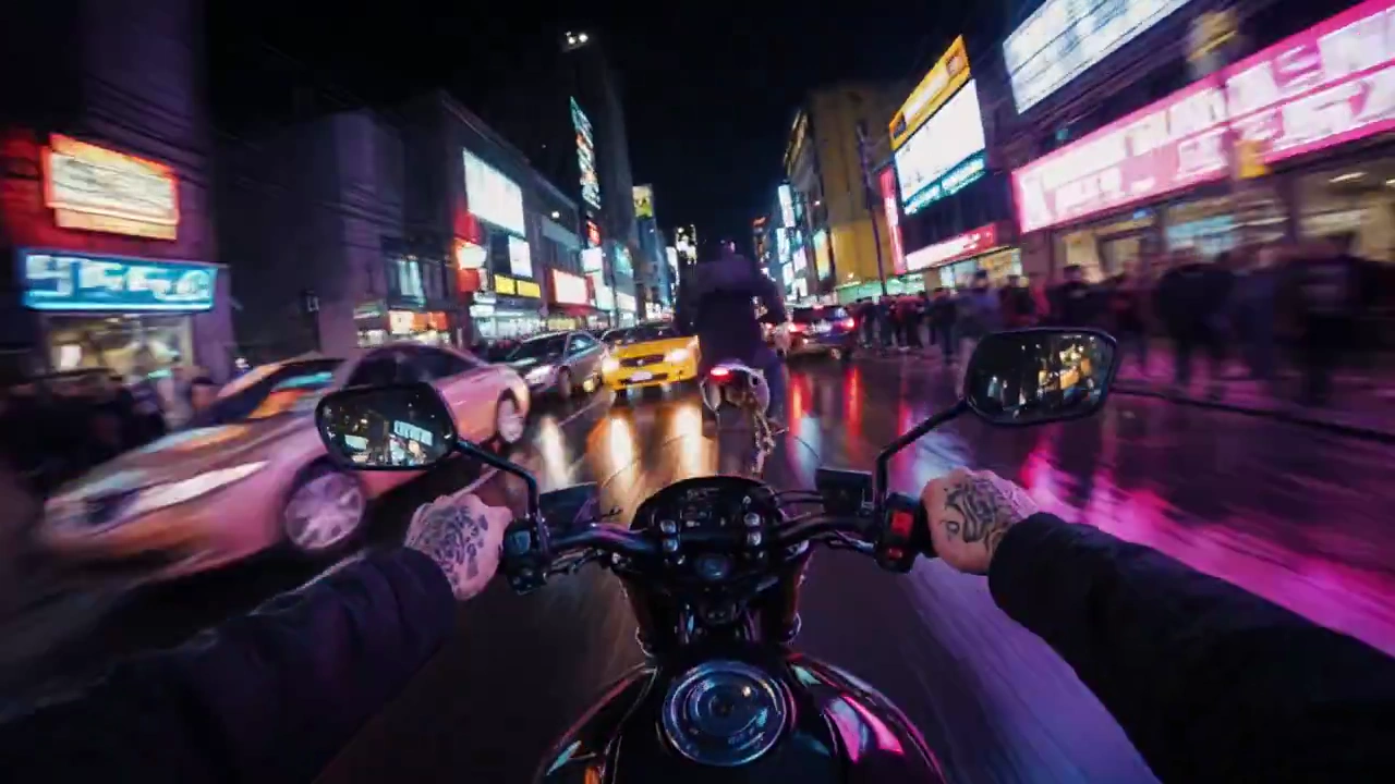 Urban Kinetics: A Thrilling POV Motorbike Escape