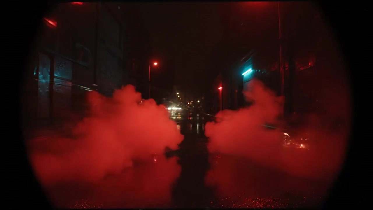 Urban Nightscape: A Cinematic Smoky Journey